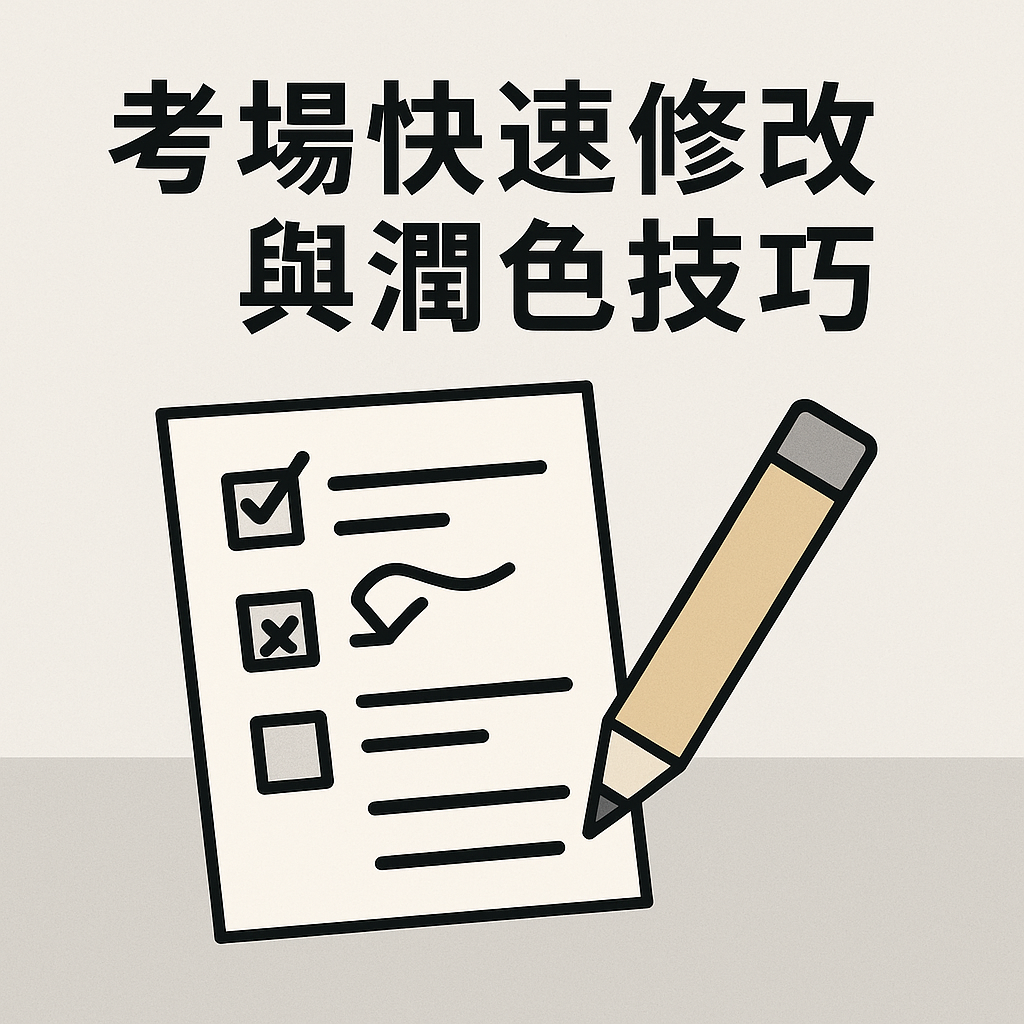 ChatGPT Image 2025年5月20日 下午05_39_44 考場快速修改與潤色技巧