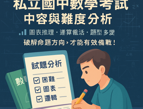 私立國中數學考試內容與難度分析