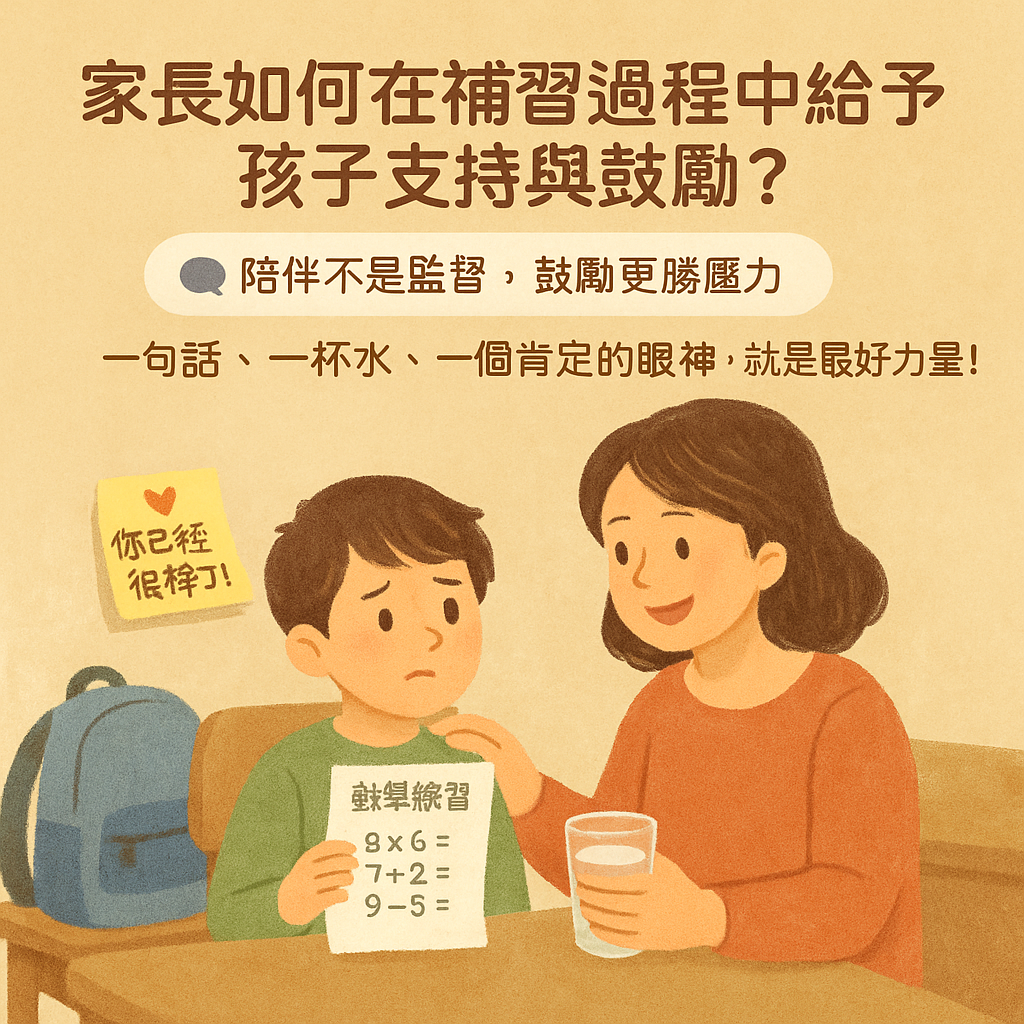 ChatGPT Image 2025年5月31日 上午10_06_08 家長如何在補習過程中給予孩子支持與鼓勵