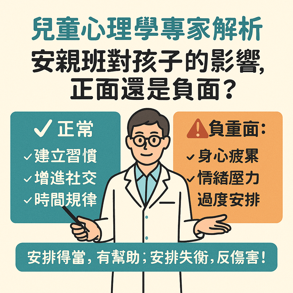 ChatGPT Image 2025年5月31日 下午01_23_45 兒童心理學專家解析 安親班對孩子的影響,正面還是負面?