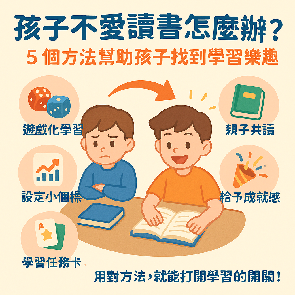 ChatGPT Image 2025年5月31日 下午01_47_55 孩子不愛讀書怎麼辦 5 個方法幫助孩子找到學習樂趣!