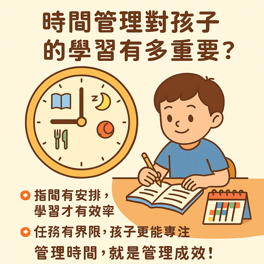 ChatGPT Image 2025年5月31日 下午01_51_13 時間管理對孩子的學習有多重要