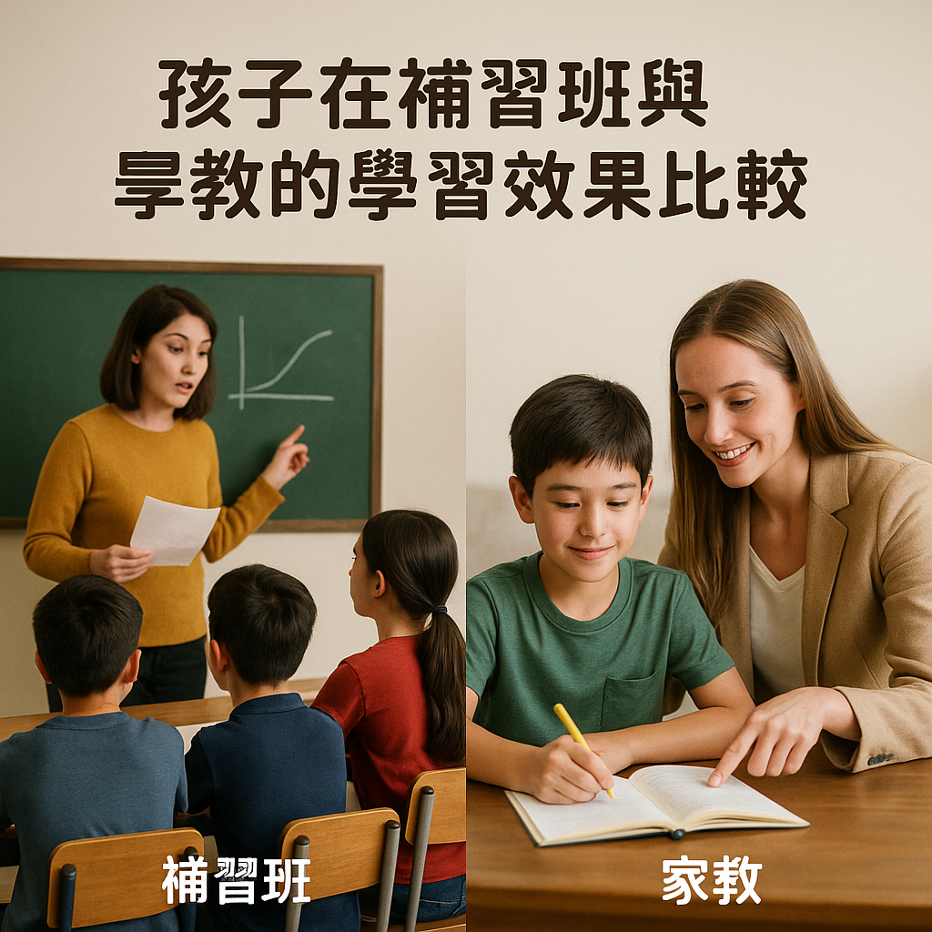 孩子在補習班與家教的學習效果比較 孩子在補習班與家教的學習效果比較