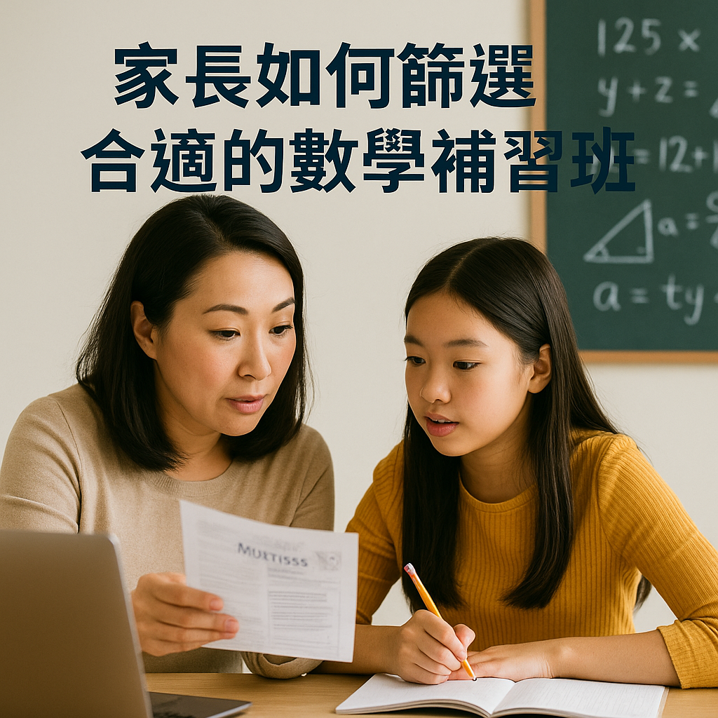 家長如何篩選合適的數學補習班 家長如何篩選合適的數學補習班
