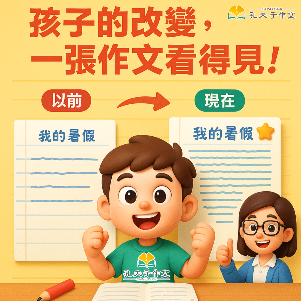 孩子的改變，一張作文看的見！