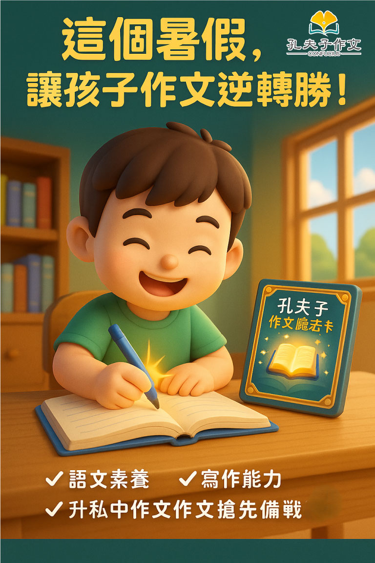 這個暑假，讓孩子作文逆轉勝！